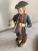 Porseleinen Beeldje Man met Vogelkooi, Antiek en Kunst, Ophalen