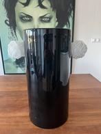 Mooie handgemaakte FIDRIOdesignvaas 40 cm., Ophalen, Zwart, Minder dan 50 cm, Glas