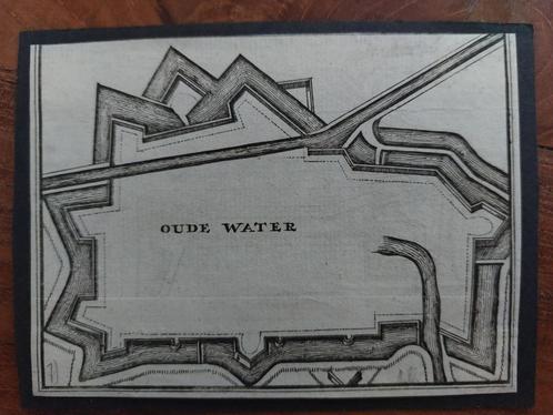 11 / Oudewater Grondtekening uit 1675, Antiek en Kunst, Kunst | Etsen en Gravures, Ophalen of Verzenden