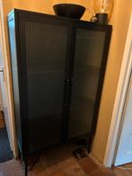 Vitrine kast zwart van Loods 5, Huis en Inrichting, Kasten | Vitrinekasten, Ophalen, 50 tot 100 cm, Metaal, 150 tot 200 cm