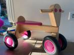 Houten Loopfiets -Van Dijk Toys BV - Roze, Ophalen of Verzenden, Gebruikt, Rij- of Hobbelspeelgoed