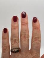 C109 Prachtige zilveren barnstenen ring maat 18,5, 18 tot 19, Ophalen of Verzenden, X, Met edelsteen