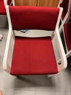 Witte Tafel met Rode Stoelen Set - 4 Stuks, Ophalen, Gebruikt, Vijf, Zes of meer stoelen, Rood