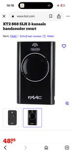 FAAC XT2 868 SLH Afstandsbediening - Zwart, Ophalen of Verzenden, Nieuw, Overige soorten, Afstandsbediening