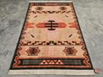 Vintage oosters vloerkleed Aztec style orange 110x163cm