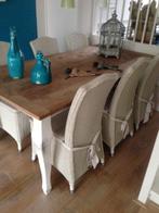 Eethoek stijgerhout met zes Vincent Sheppard stoelen, Ophalen of Verzenden