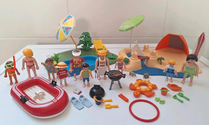 Playmobil 5 sets/strand/zwembad/boot/bbq/veel/zomer/zon, Kinderen en Baby's, Speelgoed | Playmobil, Zo goed als nieuw, Complete set