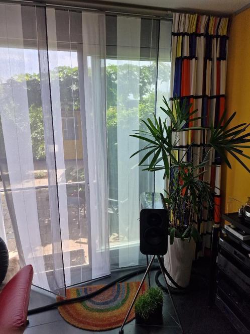 Paneel Gordijnen, Huis en Inrichting, Stoffering | Gordijnen en Lamellen, Gebruikt, 200 cm of meer, 200 cm of meer, Grijs, Ophalen