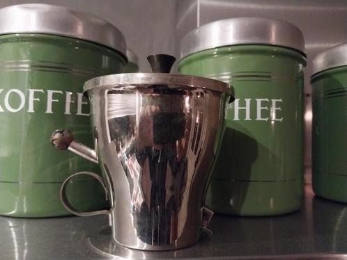 oma's nostalgische oude schuifsuikerpot / suikerpot, Antiek en Kunst, Curiosa en Brocante, Ophalen of Verzenden