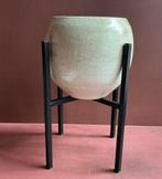 Mica plantenstandaard met pot, Tuin en Terras, Bloempotten, Ophalen, Rond, Binnen, Zo goed als nieuw