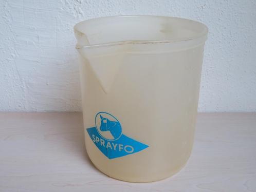 Maatkan met Sprayfo logo. 2 liter, Verzamelen, Merken en Reclamevoorwerpen, Gebruikt, Gebruiksvoorwerp, Ophalen of Verzenden