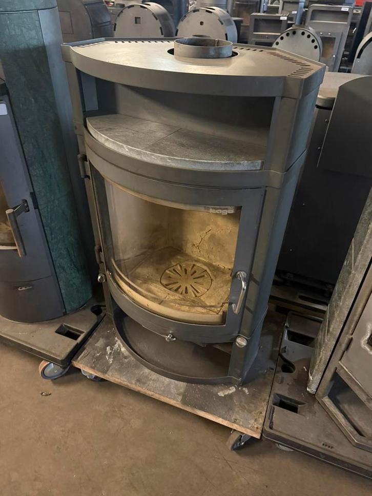 Nette kago houtkachel met wat speksteen, Huis en Inrichting, Kachels, Zo goed als nieuw, Houtkachel, Hout, Ophalen of Verzenden