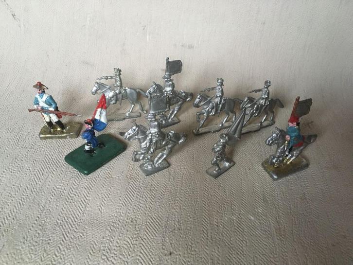 9 x Oude tinnen soldaatjes - Frans leger, Verzamelen, Militaria | Algemeen, Landmacht, Kunstobject, Overige gebieden, Ophalen of Verzenden