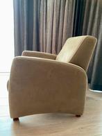 Nette comfortabele fauteuil - armstoel in zand/leverkleur, Ophalen, 75 tot 100 cm, Zo goed als nieuw, 50 tot 75 cm