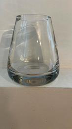 Zware glazen vaas van 21 cm hoog, zgan, Ophalen, Overige kleuren, Minder dan 50 cm, Glas