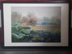 Rein Pol de blauwe engel in frans landschap, Rechthoekig Staand, Met lijst, Ophalen of Verzenden, Zo goed als nieuw