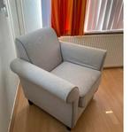 MOET WEG - Mooie fauteuil stoel beige taupe, Ophalen, 75 tot 100 cm, Zo goed als nieuw, Stof