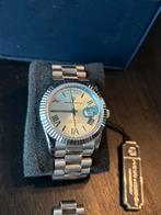 Pagani 36mm herenhorloge Rolex Day/Date lookalike, Ophalen of Verzenden, Zo goed als nieuw, Staal, Seiko