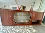 Midcentury highboard, deens design, vitrine, klepkast, Huis en Inrichting, Kasten | Dressoirs, Ophalen, Gebruikt, Glas, 150 tot 200 cm