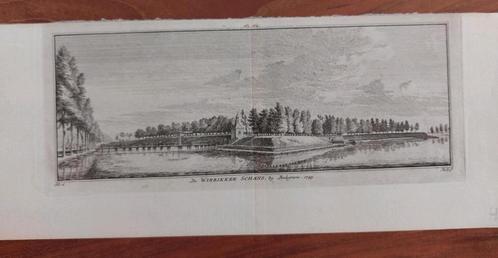 263-264 / De Wierikker Schans te Bodegraven Gravure 18e eeuw, Antiek en Kunst, Kunst | Etsen en Gravures, Ophalen of Verzenden