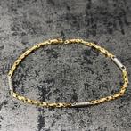 14k gouden armband massief schakel monte carlo, Ophalen of Verzenden, Nieuw, Goud