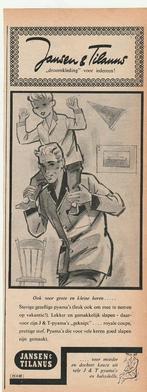 Retro reclame 1954 Jansen & Tilanus heren & jongens pyjama's, Verzenden, Overige typen
