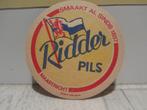oud bierviltje  RIDDER PILS  opschrift MAASTRICHT, Verzamelen, Ophalen of Verzenden, Zo goed als nieuw, Viltje(s), Overige merken