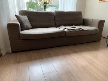 Bank 2,5 zits kwaliteit stevig bruin canvas