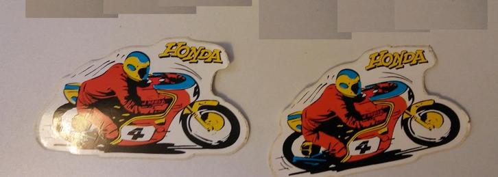Honda motor race motorrace stickers sticker vintage, Verzamelen, Stickers, Gebruikt, Auto of Motor, Verzenden