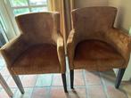 2 OLAV eerkamer stoelen. Suede, koper kleur., Ophalen, Zo goed als nieuw
