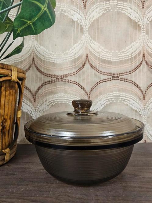 Arcopal Rookglas Kom met Deksel, Huis en Inrichting, Keuken | Keukenbenodigdheden, Gebruikt, Ophalen of Verzenden