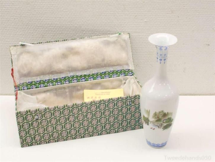Chinees porseleinen vaas 99006, Huis en Inrichting, Woonaccessoires | Vazen, Gebruikt, Wit, Minder dan 50 cm, Aardewerk of Porselein