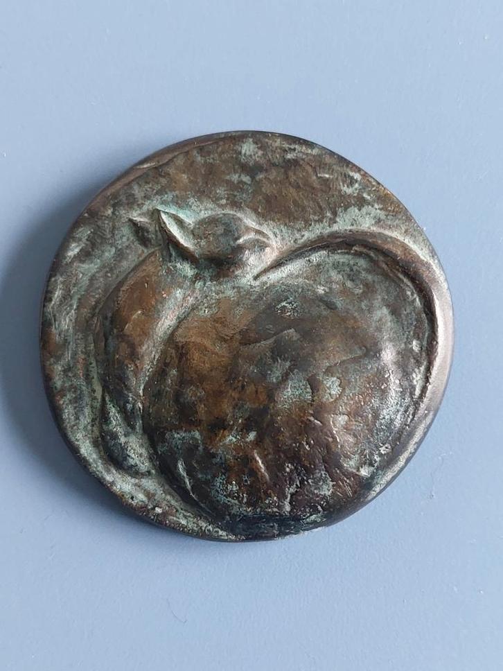 Penning VPK 1984 Willy the naughty cat, Postzegels en Munten, Penningen en Medailles, Brons, Nederland, Ophalen of Verzenden