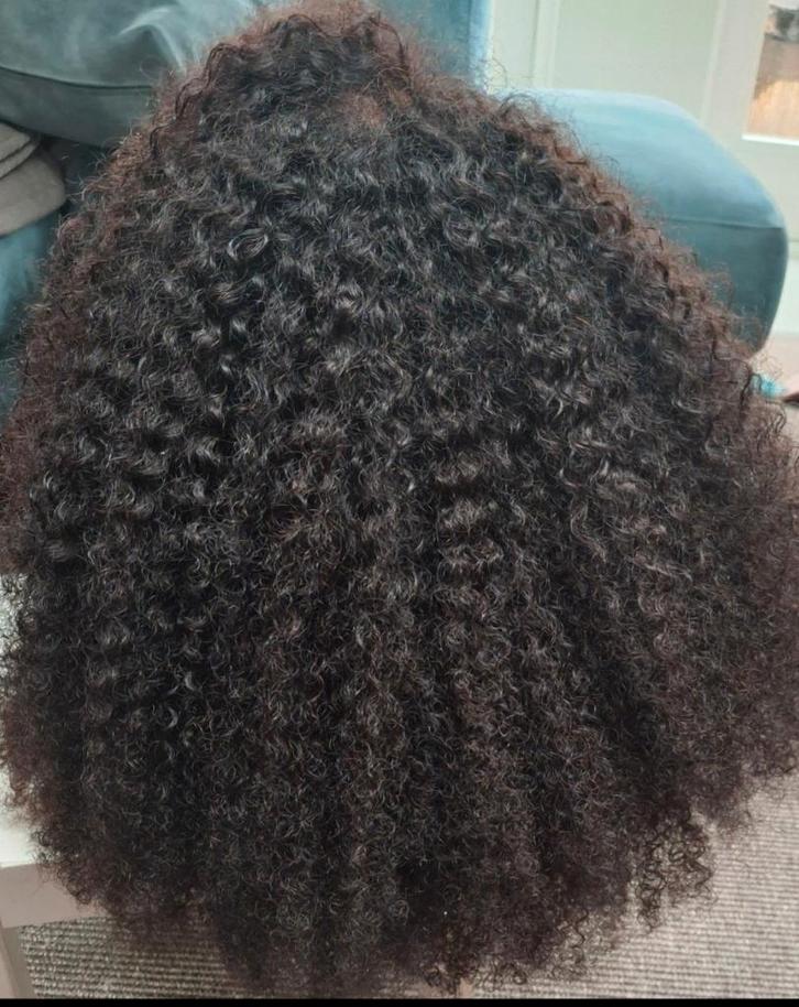 Human hair Afro kinky curly wig 16inch, Sieraden, Tassen en Uiterlijk, Uiterlijk | Haarverzorging, Nieuw, Pruik of Haarverlenging