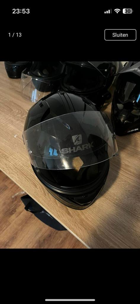 Shark motor/scooter helm maat M, Motoren, Kleding | Motorhelmen, Dames, Heren, M, Shark, Tweedehands, Ophalen of Verzenden
