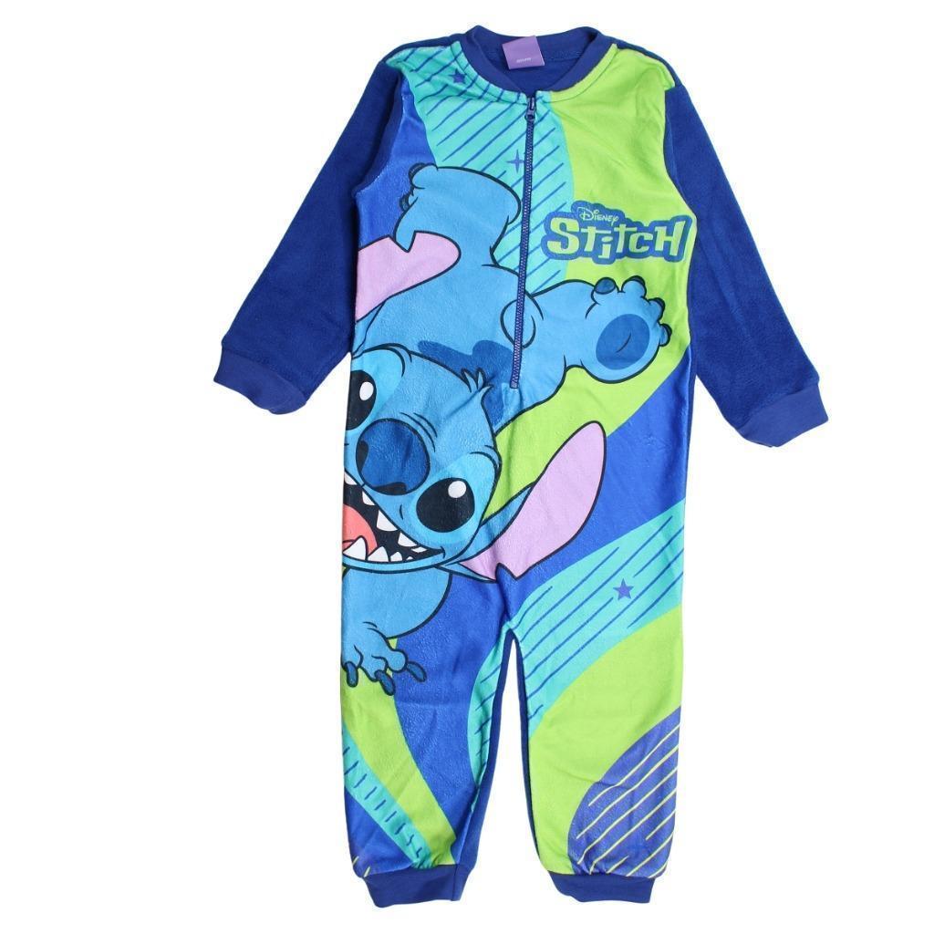 Stitch Fleece Onesie - Blauw - Mt 92 - 98- 104- 110- 116, Nacht- of Onderkleding, Stitch, Jongen of Meisje, Nieuw