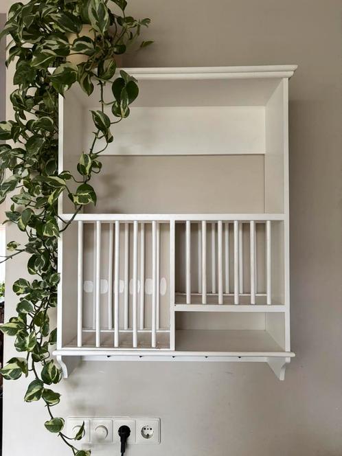 Prachtig bordenrek wit, Huis en Inrichting, Woonaccessoires | Wandplanken en Boekenplanken, Gebruikt, Ophalen