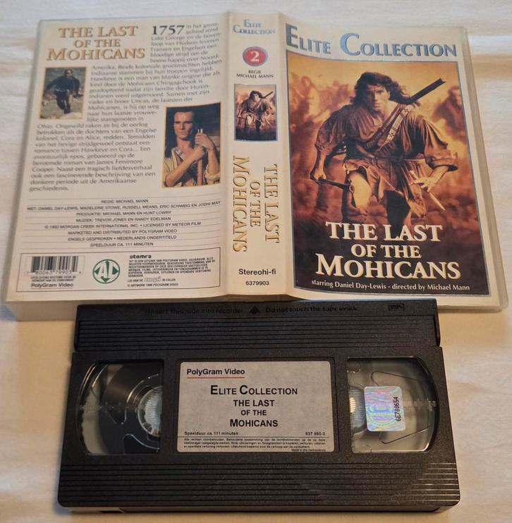 The Last Of The Mohicans VHS Actie, Cd's en Dvd's, VHS | Film, Gebruikt, Actie en Avontuur, Vanaf 16 jaar, Ophalen of Verzenden
