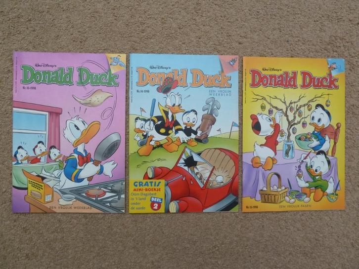 3 x Donald Duck uit 1998, Boeken, Stripboeken, Gelezen, Meerdere stripboeken, Ophalen of Verzenden