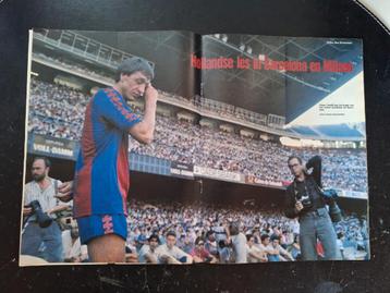 Oude poster Johan Cruijff - FC Barcelona  beschikbaar voor biedingen