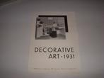 BIJZONDERE folder Decorative Art 1931, Art Deco, Boeken, Folder, Gelezen, Ophalen of Verzenden, Decorative Art 1931