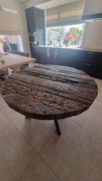 Ronde eettafel 4 persoons, Huis en Inrichting, Tafels | Salontafels, Ophalen, Rond, Zo goed als nieuw, 75 cm of meer