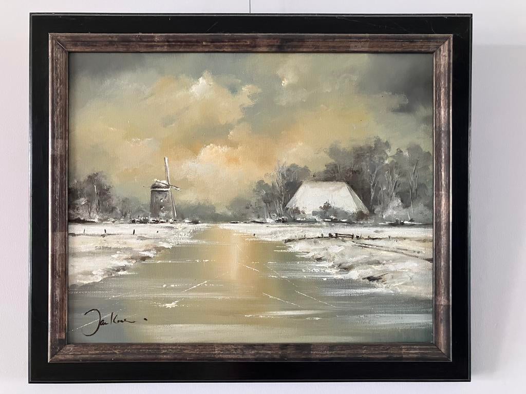 Schilderij Jan Kooistra 50x60 cm, Antiek en Kunst, Kunst | Schilderijen | Klassiek, Ophalen