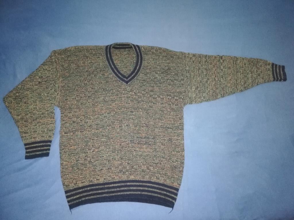 Carlo Colucci style trui, Maat 48/50 (M), Ophalen of Verzenden, Gedragen, Groen
