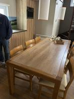 Diverse Houten Eettafels met 6 Stoelen - Zwart/Bruin, Ophalen, Gebruikt, Overige materialen, 200 cm of meer