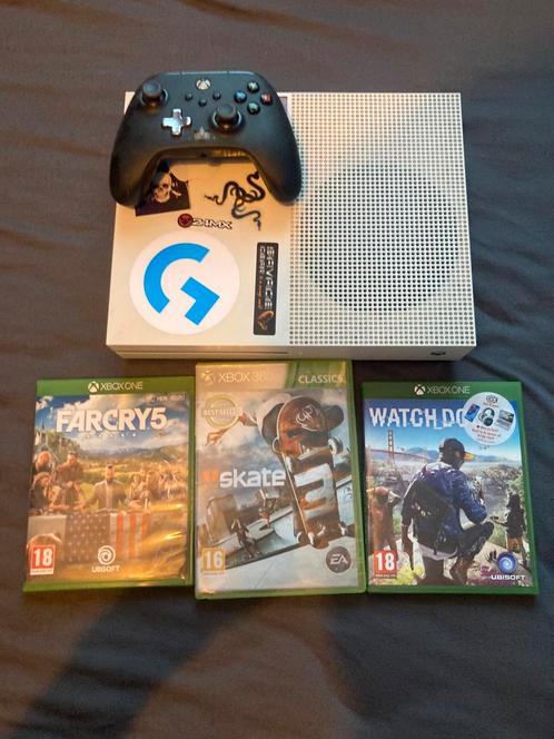 xbox one + controller + spelletjes, Spelcomputers en Games, Spelcomputers | Xbox One, Zo goed als nieuw, Xbox One, 500 GB, Met 1 controller