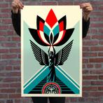 Shepard Fairey (OBEY) - Lotus Angel - litho - gesigneerd!, Antiek en Kunst, Kunst | Litho's en Zeefdrukken, Ophalen of Verzenden