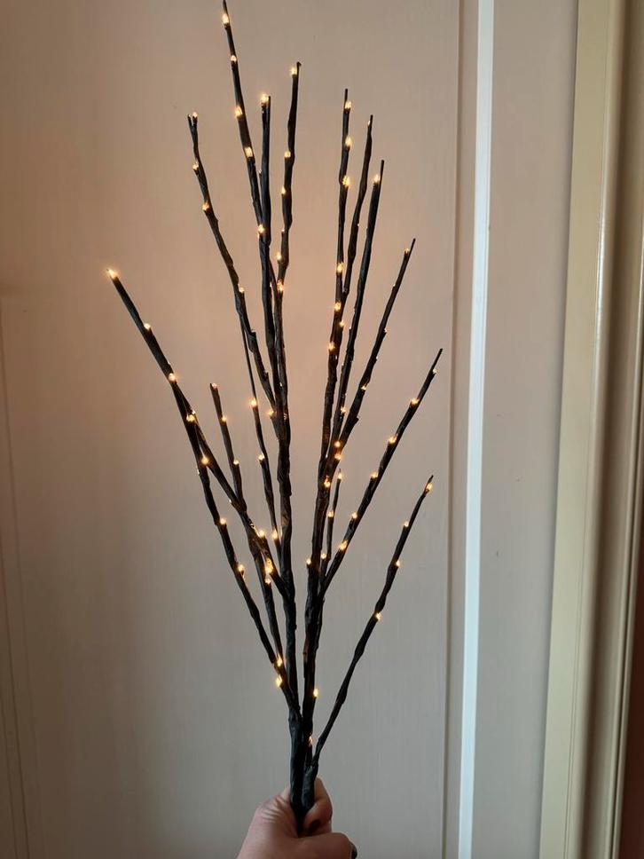 2 Zwarte Kerst Lichttakken, Diversen, Kerst, Gebruikt, Ophalen