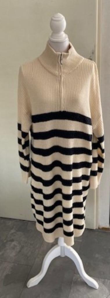 Gebreide, gestreepte jurk, maat 1XL = 46 (qwe), Kleding | Dames, Jurken, Zo goed als nieuw, Maat 46/48 (XL) of groter, Overige kleuren