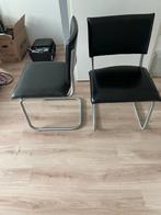 Jess Design leren Stoelen - 4 stuks, Huis en Inrichting, Ophalen, Gebruikt, Zwart, Leer